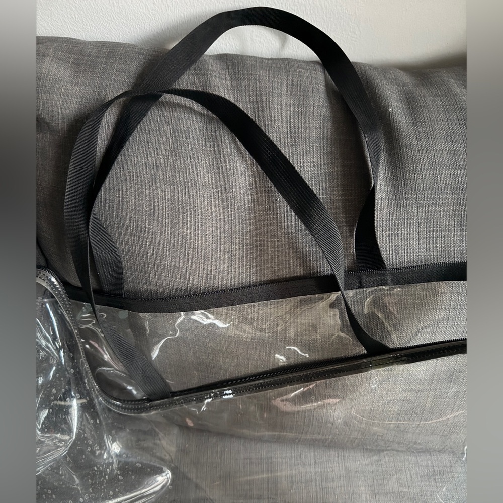 Clear Tote Bag with Black Handles